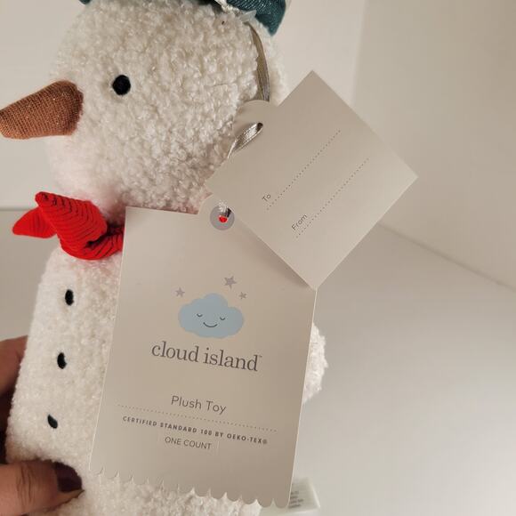 Cloud Island Plush Snowman 10" White Red Scarf Hat Holiday Stuffed Toy Stuffy - Picture 12 of 13
